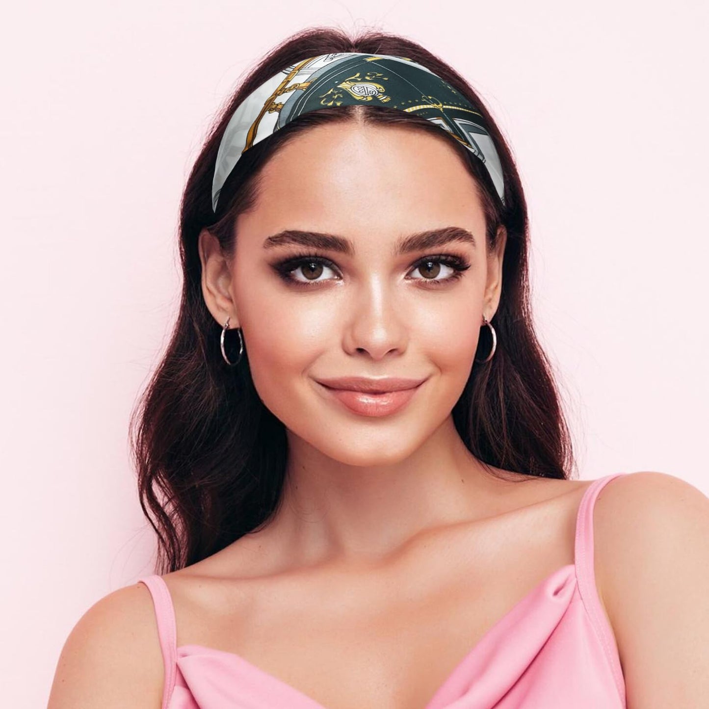 Sumolux Head Hair Scarf for Women Like Satin Silk Scarf Bandana Hair Wrapping Night Large Square Scarves 27.5"