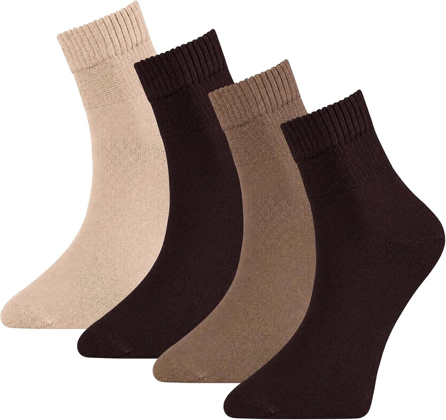 Men Bamboo Diabetic Socks Black Size 9–12,Soft Bamboo Fiber Socks for Sensitive Feet,Daily Wear, 4 Pairs