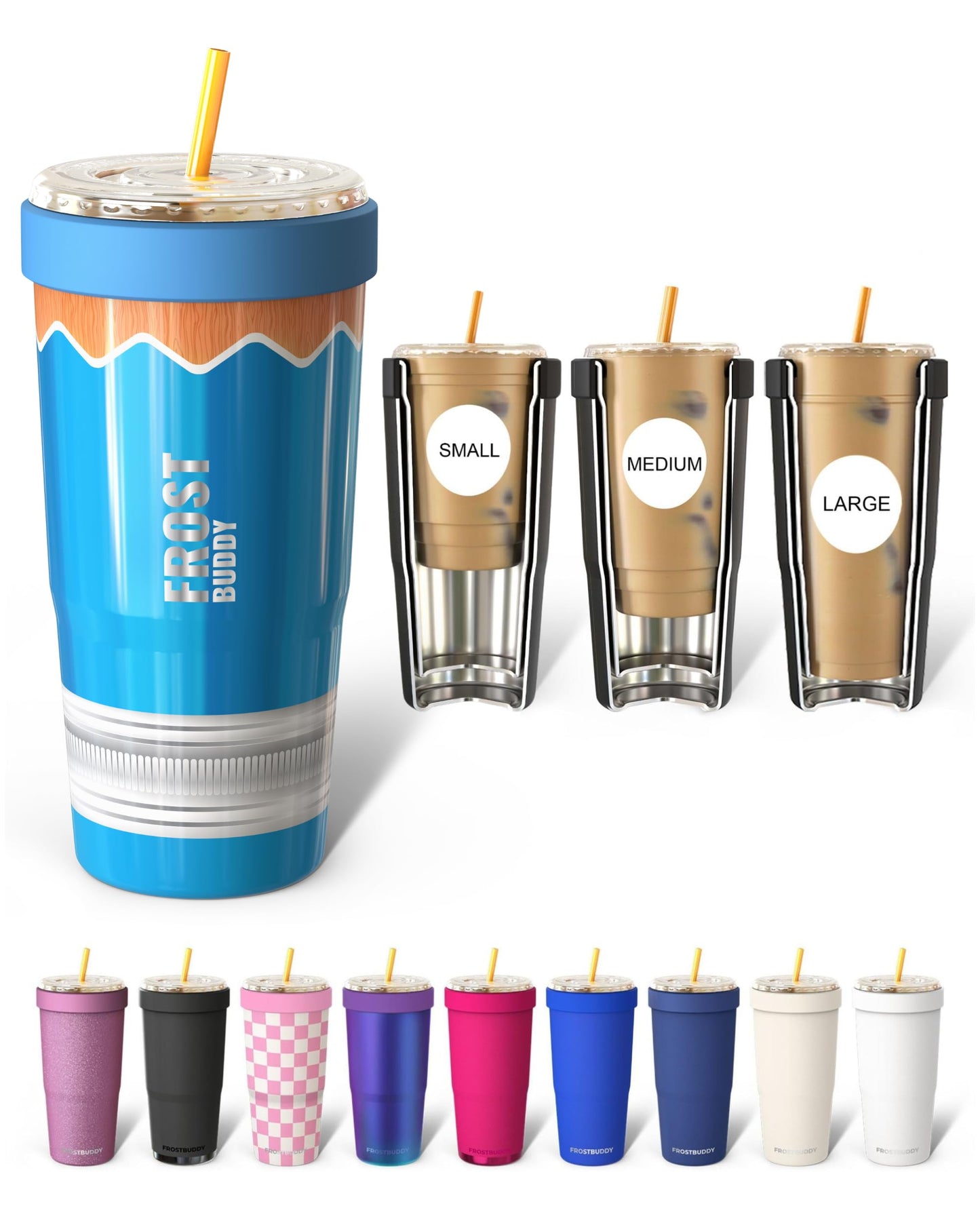 Frost Buddy Togo Buddy 30oz Tumbler (All American Sweetheart) | Double-wall vacuum insulated | Spill-proof flip lid | 18/8 premium stainless steel | Cup-holder friendly