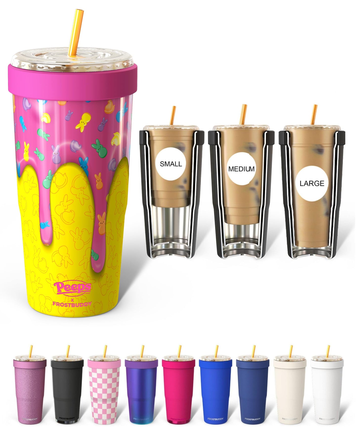 Frost Buddy Togo Buddy 30oz Tumbler (All American Sweetheart) | Double-wall vacuum insulated | Spill-proof flip lid | 18/8 premium stainless steel | Cup-holder friendly