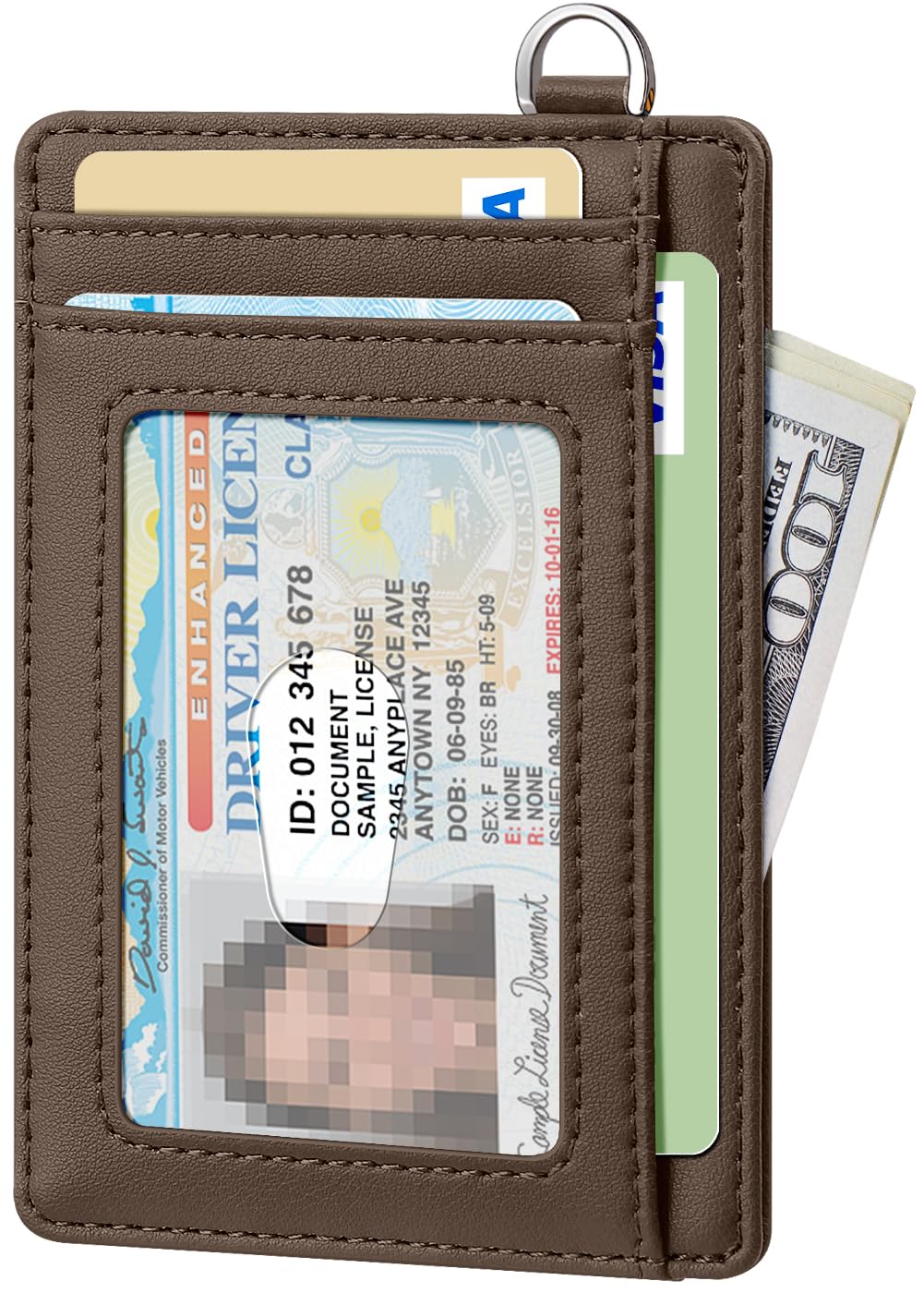 FurArt Slim Minimalist Wallet RFID Credit Card Holder for Men | slim minimalist compact rfid id window thin