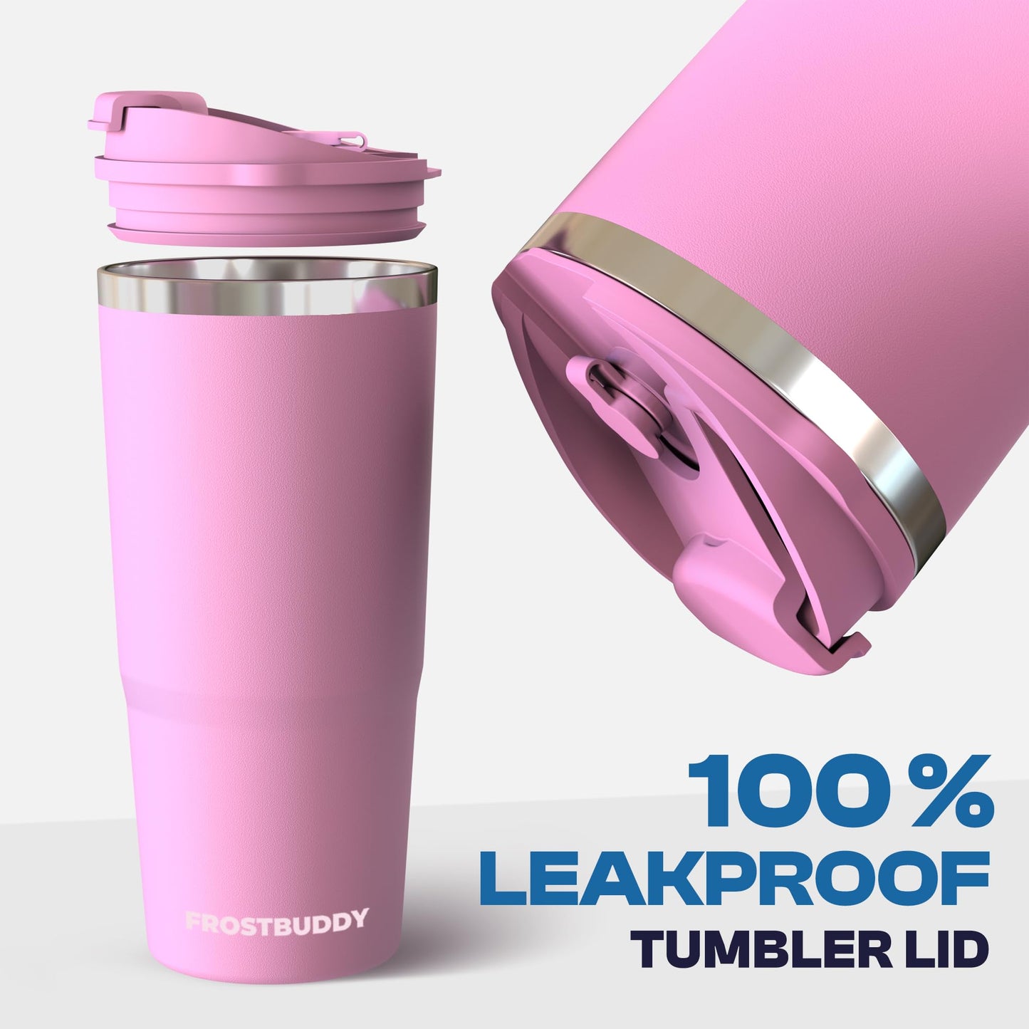 Frost Buddy Togo Buddy 30oz Tumbler (All American Sweetheart) | Double-wall vacuum insulated | Spill-proof flip lid | 18/8 premium stainless steel | Cup-holder friendly