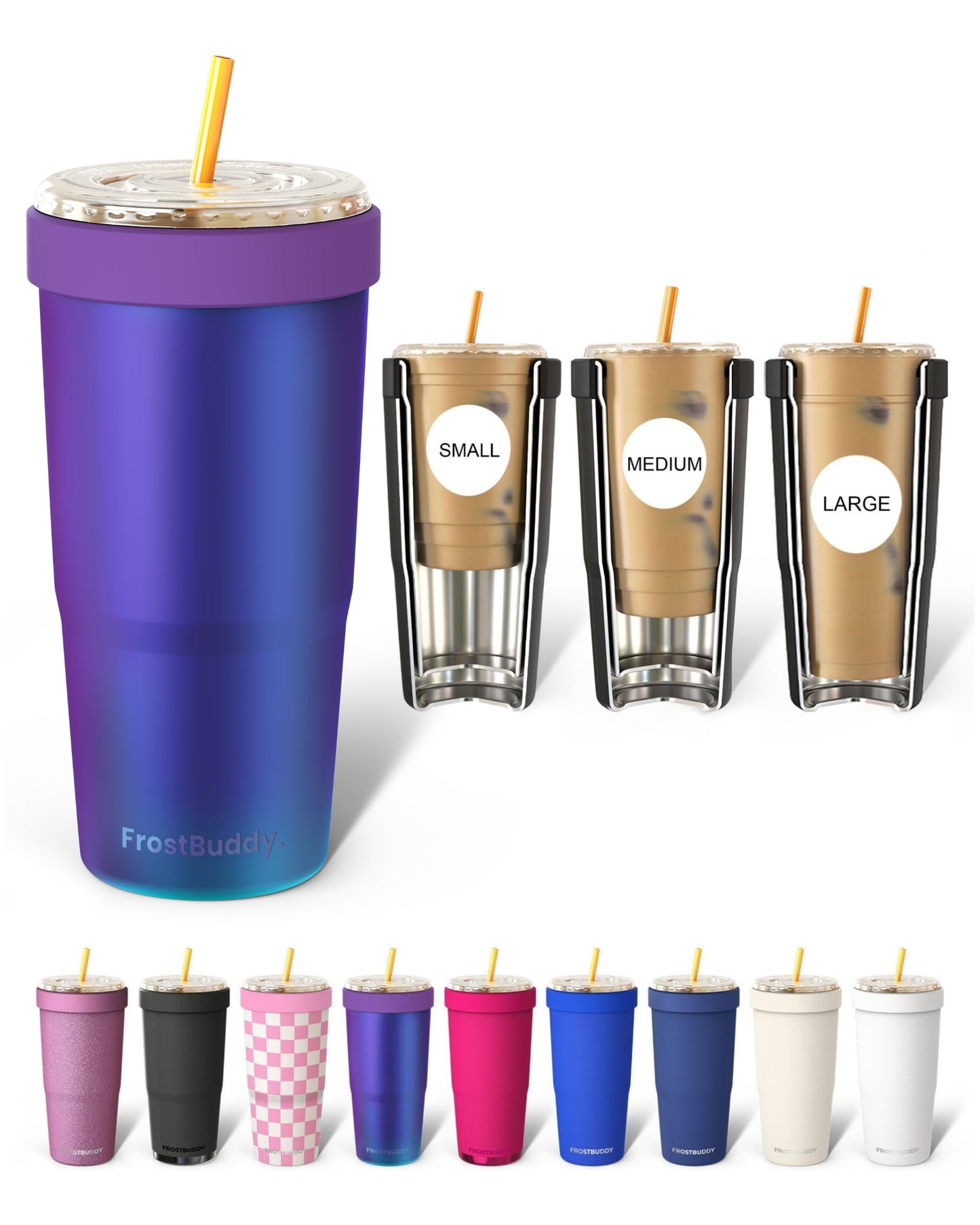 Frost Buddy Togo Buddy 30oz Tumbler (All American Sweetheart) | Double-wall vacuum insulated | Spill-proof flip lid | 18/8 premium stainless steel | Cup-holder friendly