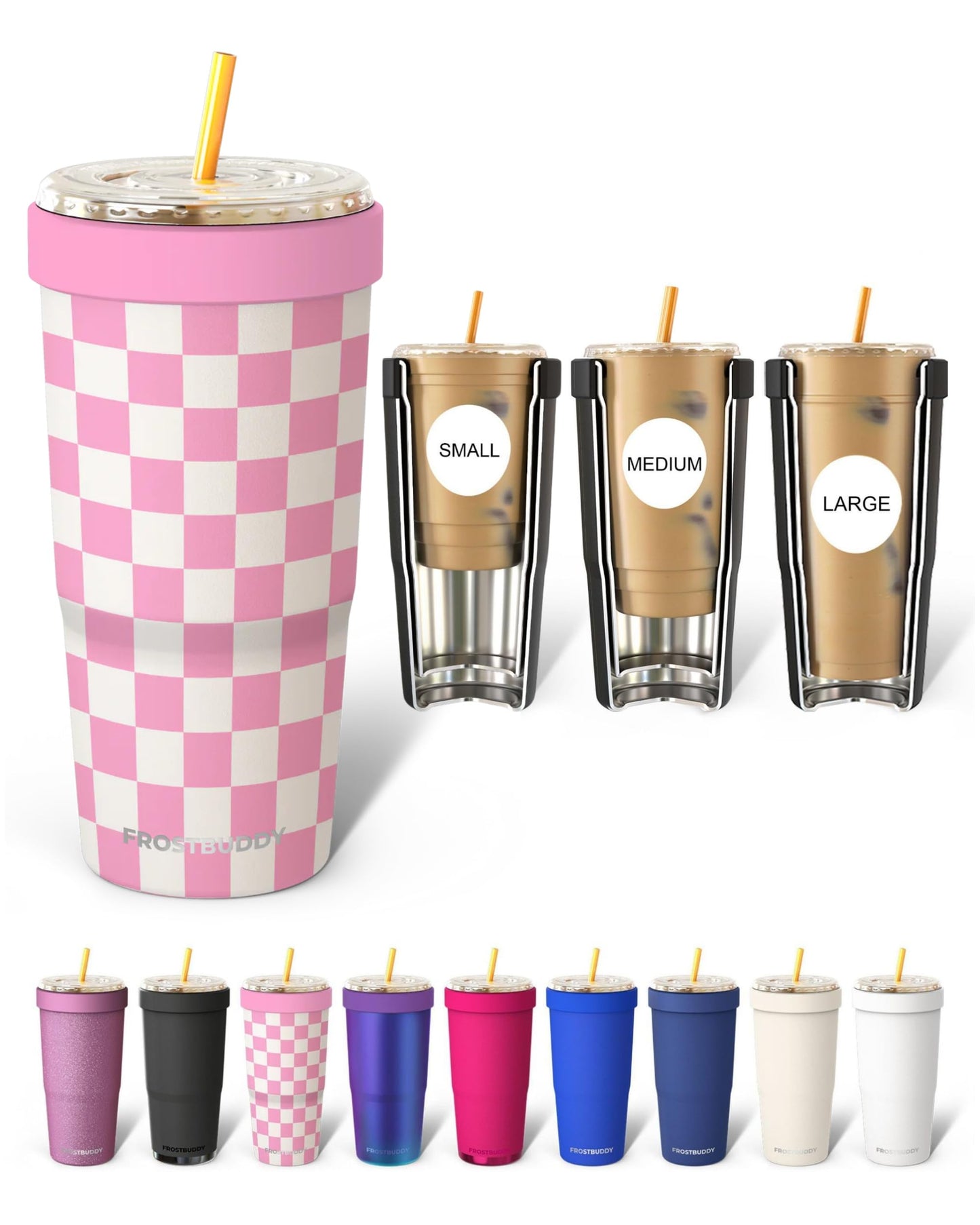 Frost Buddy Togo Buddy 30oz Tumbler (All American Sweetheart) | Double-wall vacuum insulated | Spill-proof flip lid | 18/8 premium stainless steel | Cup-holder friendly