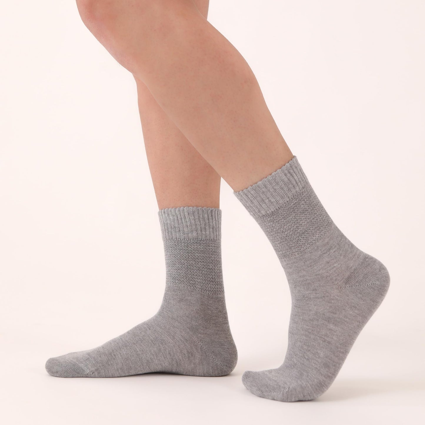 Men Bamboo Diabetic Socks Black Size 9–12,Soft Bamboo Fiber Socks for Sensitive Feet,Daily Wear, 4 Pairs