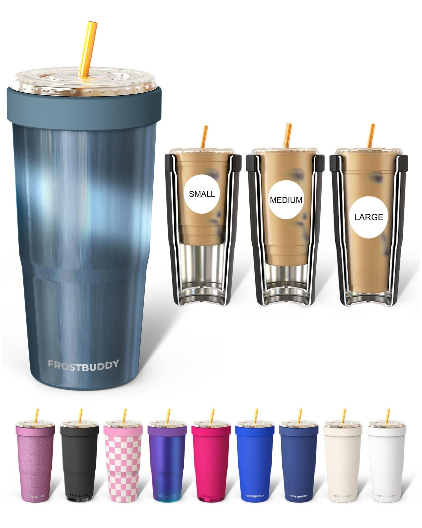 Frost Buddy Togo Buddy 30oz Tumbler (All American Sweetheart) | Double-wall vacuum insulated | Spill-proof flip lid | 18/8 premium stainless steel | Cup-holder friendly