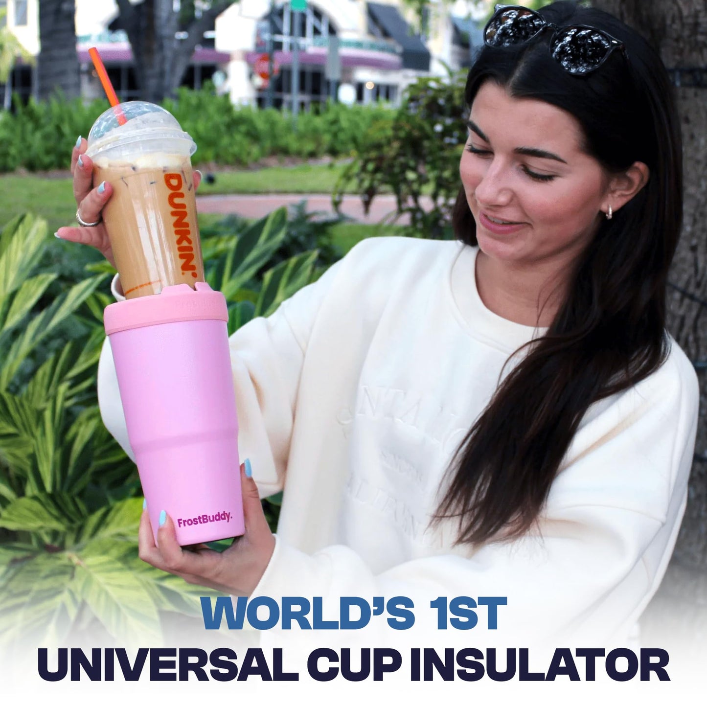 Frost Buddy Togo Buddy 30oz Tumbler (All American Sweetheart) | Double-wall vacuum insulated | Spill-proof flip lid | 18/8 premium stainless steel | Cup-holder friendly