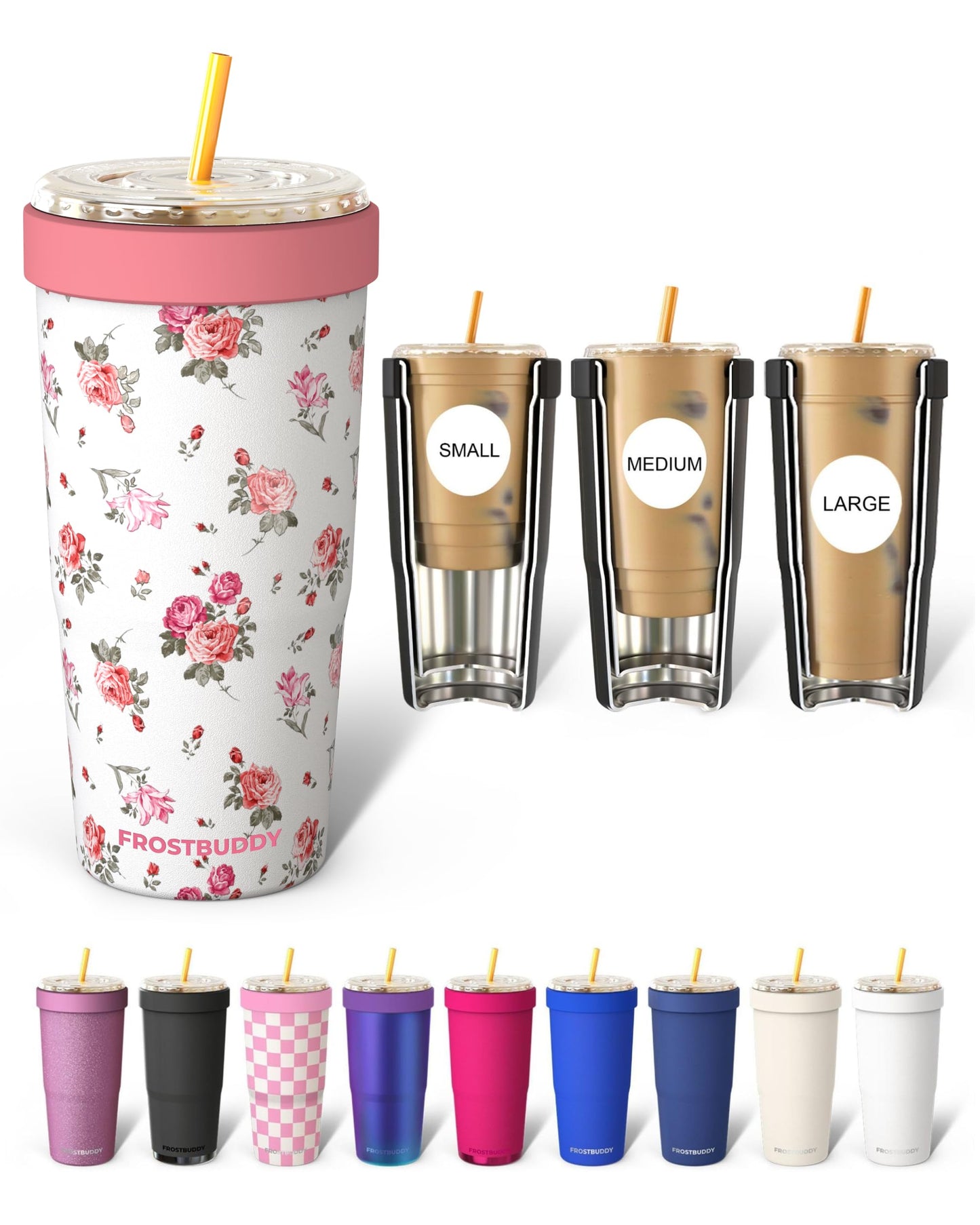 Frost Buddy Togo Buddy 30oz Tumbler (All American Sweetheart) | Double-wall vacuum insulated | Spill-proof flip lid | 18/8 premium stainless steel | Cup-holder friendly