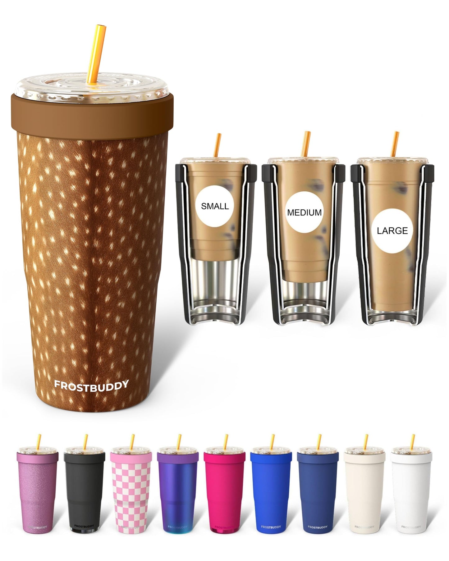 Frost Buddy Togo Buddy 30oz Tumbler (All American Sweetheart) | Double-wall vacuum insulated | Spill-proof flip lid | 18/8 premium stainless steel | Cup-holder friendly