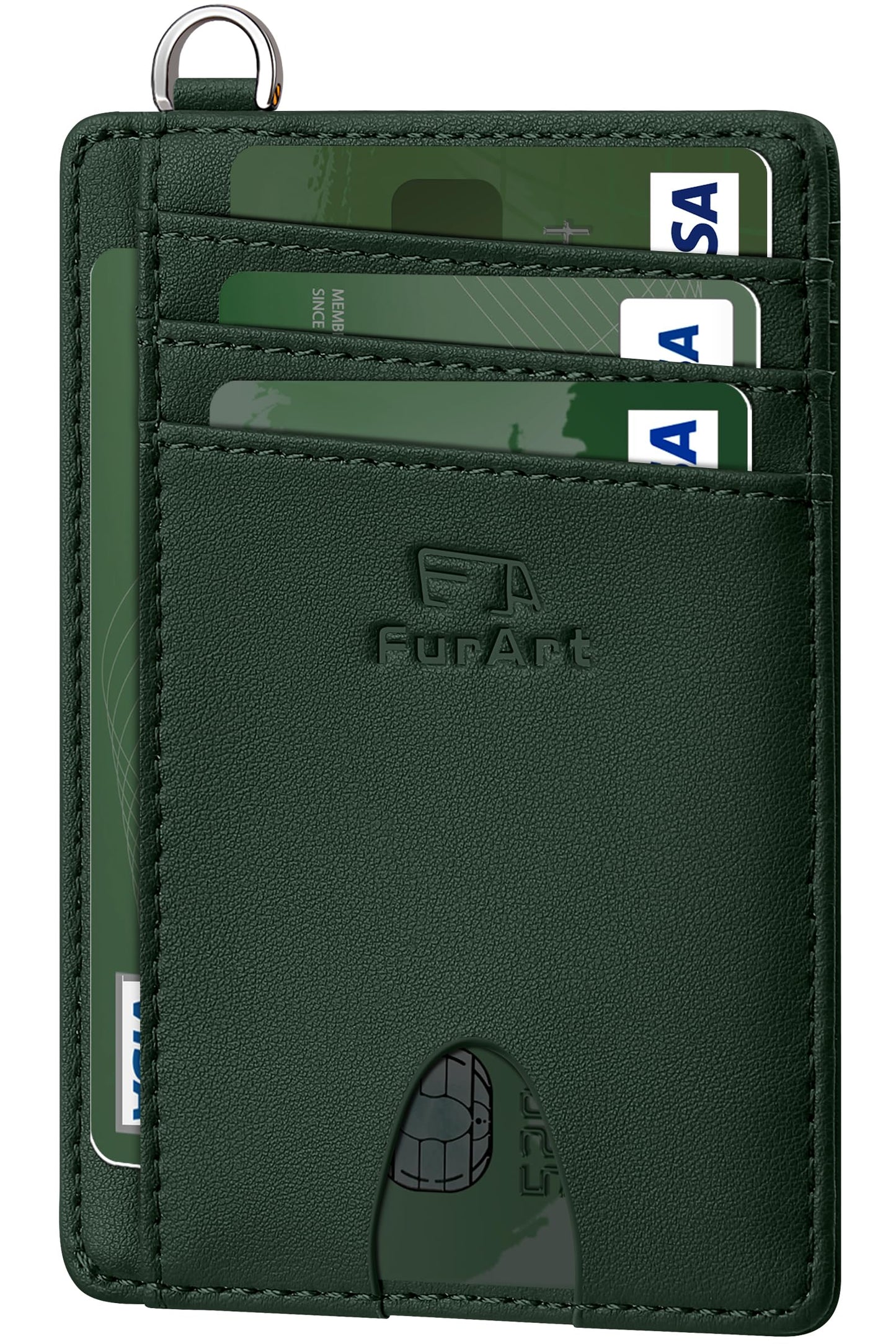 FurArt Slim Minimalist Wallet RFID Credit Card Holder for Men | slim minimalist compact rfid id window thin