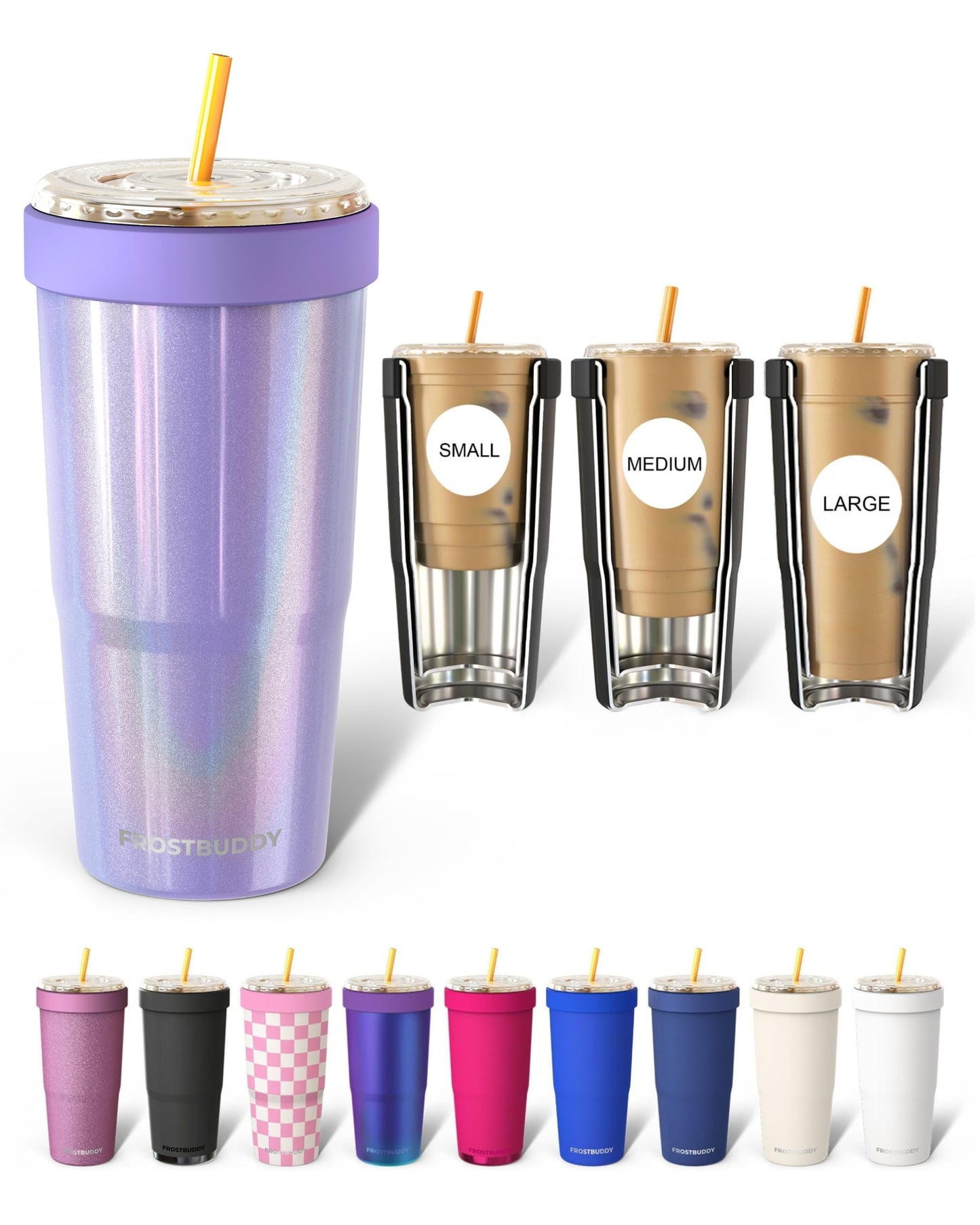 Frost Buddy Togo Buddy 30oz Tumbler (All American Sweetheart) | Double-wall vacuum insulated | Spill-proof flip lid | 18/8 premium stainless steel | Cup-holder friendly