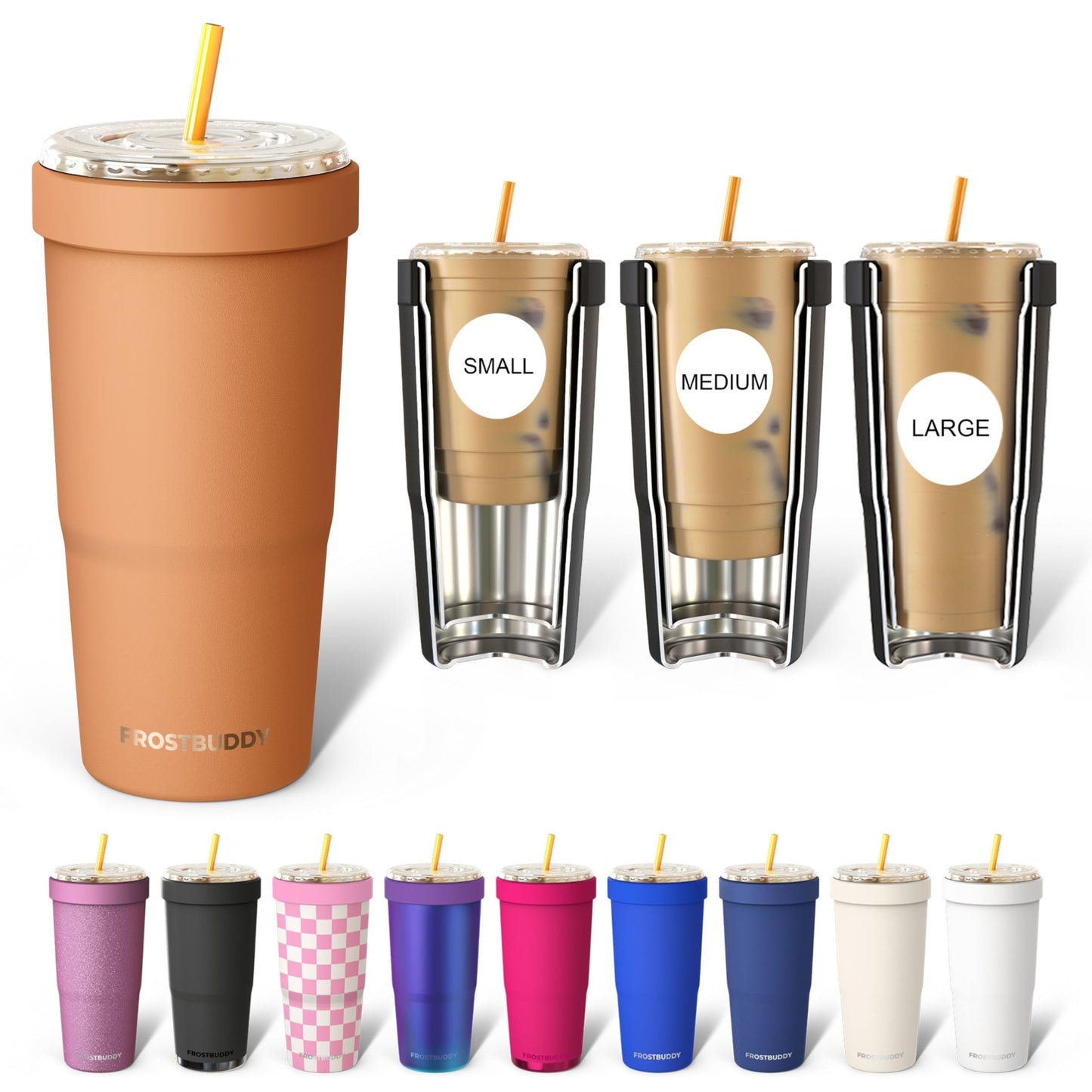 Frost Buddy Togo Buddy 30oz Tumbler (All American Sweetheart) | Double-wall vacuum insulated | Spill-proof flip lid | 18/8 premium stainless steel | Cup-holder friendly