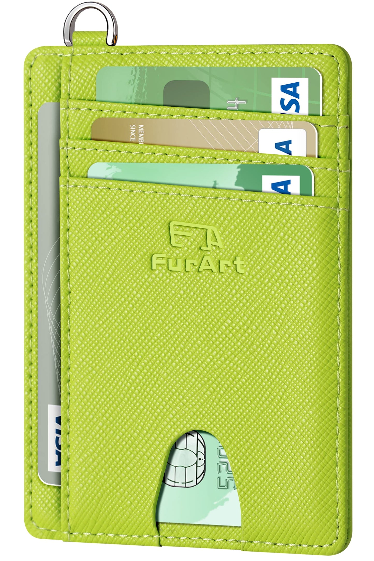 FurArt Slim Minimalist Wallet RFID Credit Card Holder for Men | slim minimalist compact rfid id window thin