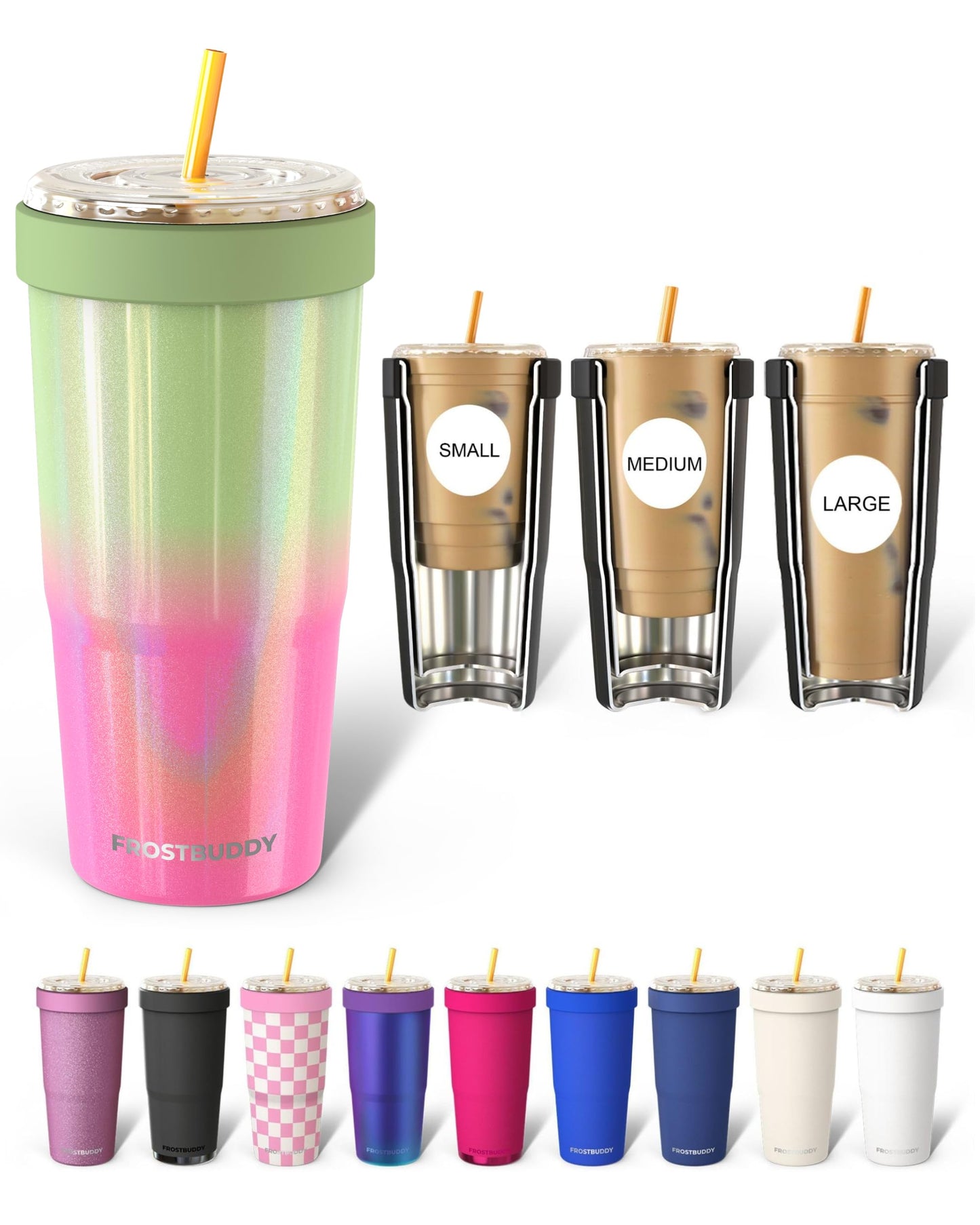 Frost Buddy Togo Buddy 30oz Tumbler (All American Sweetheart) | Double-wall vacuum insulated | Spill-proof flip lid | 18/8 premium stainless steel | Cup-holder friendly