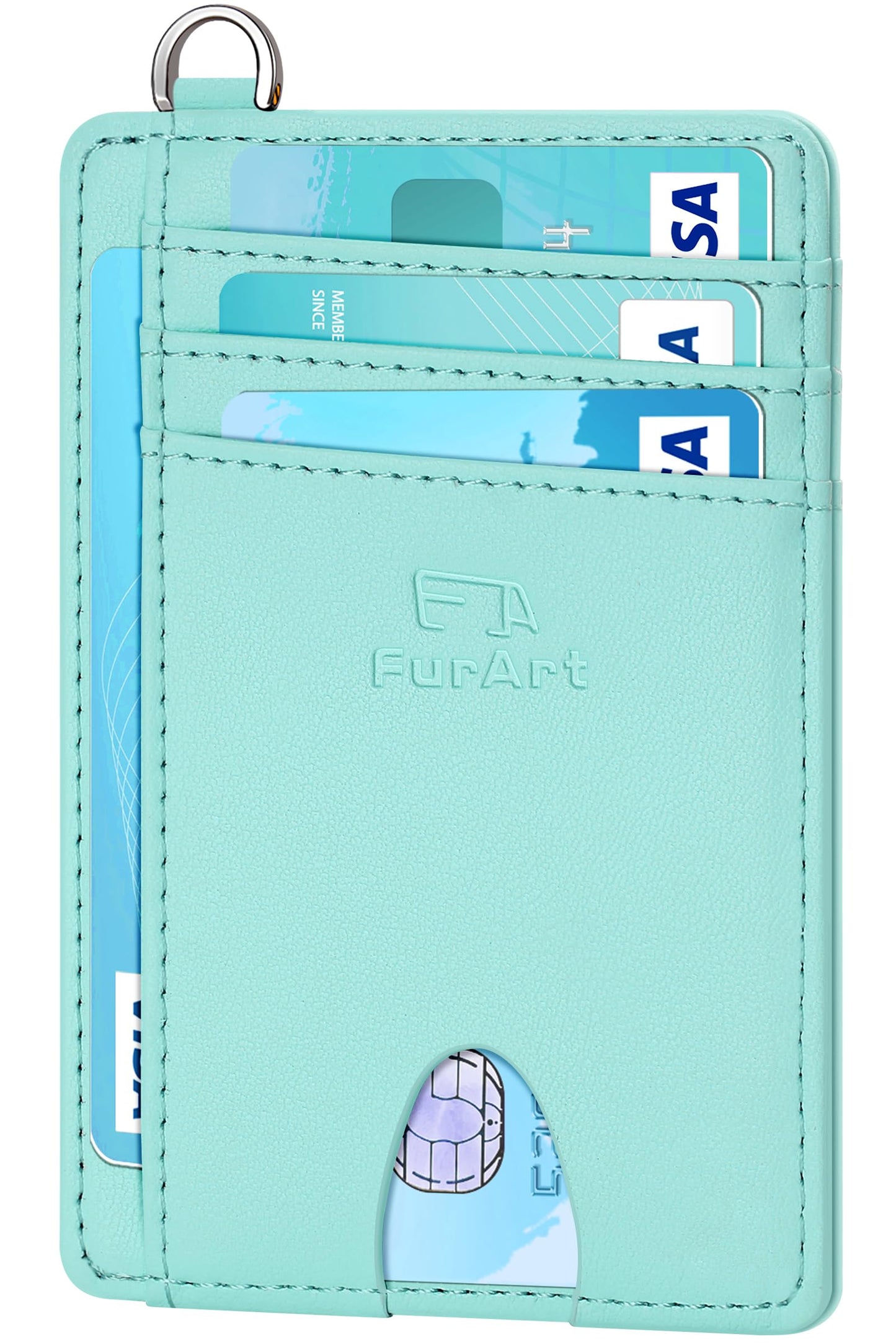 FurArt Slim Minimalist Wallet RFID Credit Card Holder for Men | slim minimalist compact rfid id window thin