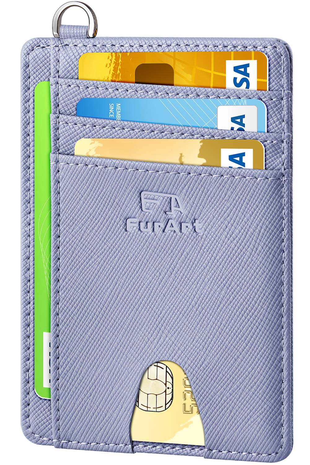 FurArt Slim Minimalist Wallet RFID Credit Card Holder for Men | slim minimalist compact rfid id window thin