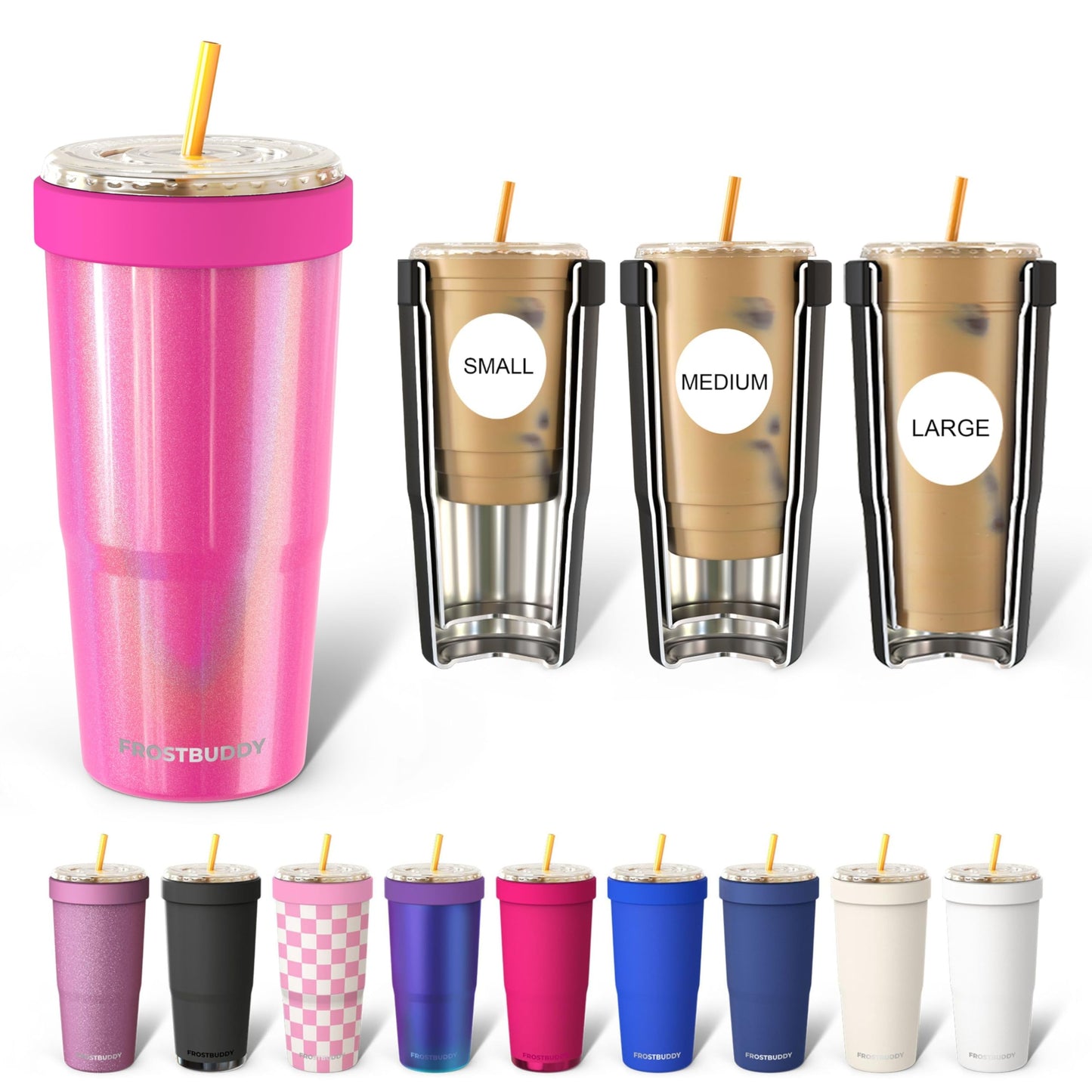 Frost Buddy Togo Buddy 30oz Tumbler (All American Sweetheart) | Double-wall vacuum insulated | Spill-proof flip lid | 18/8 premium stainless steel | Cup-holder friendly