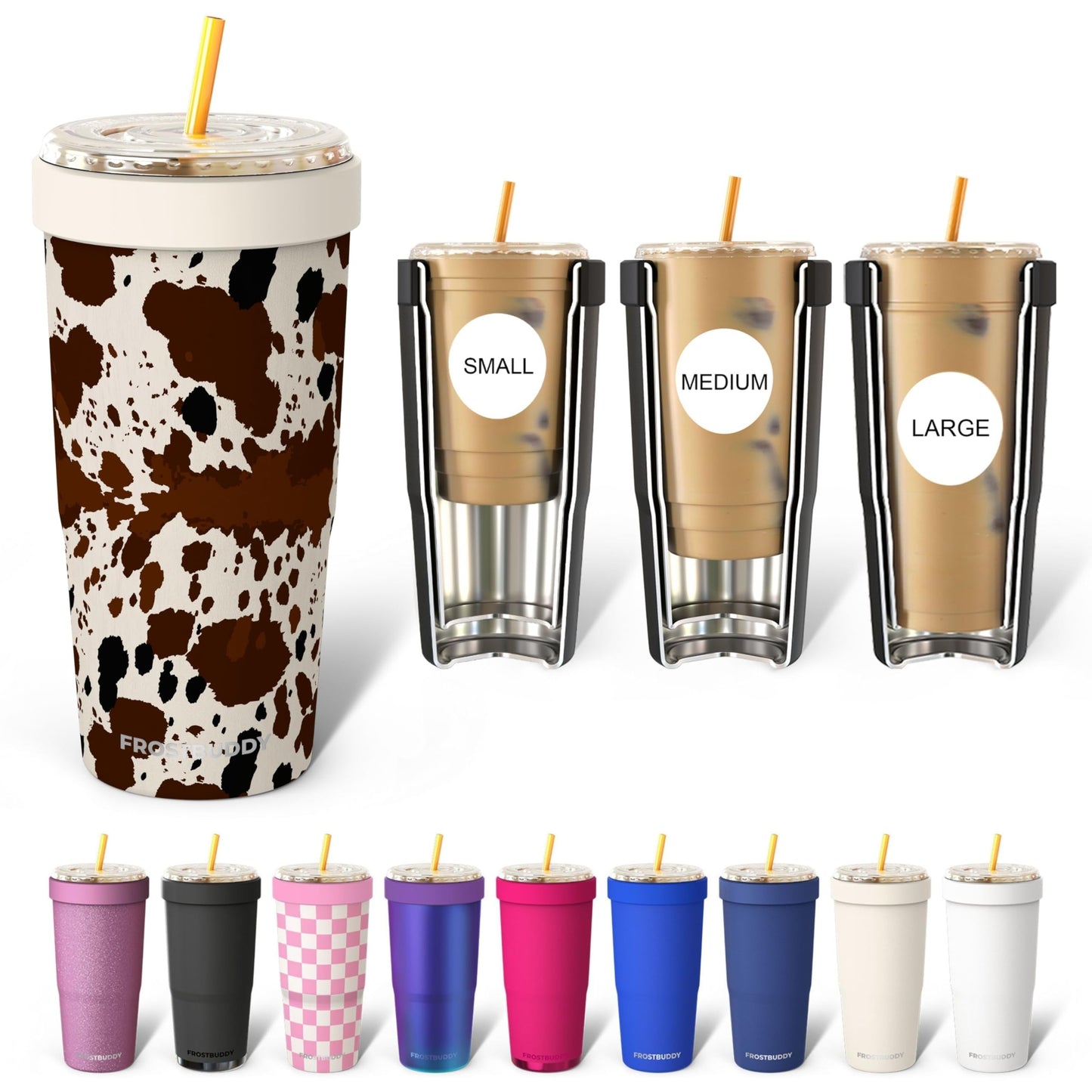 Frost Buddy Togo Buddy 30oz Tumbler (All American Sweetheart) | Double-wall vacuum insulated | Spill-proof flip lid | 18/8 premium stainless steel | Cup-holder friendly