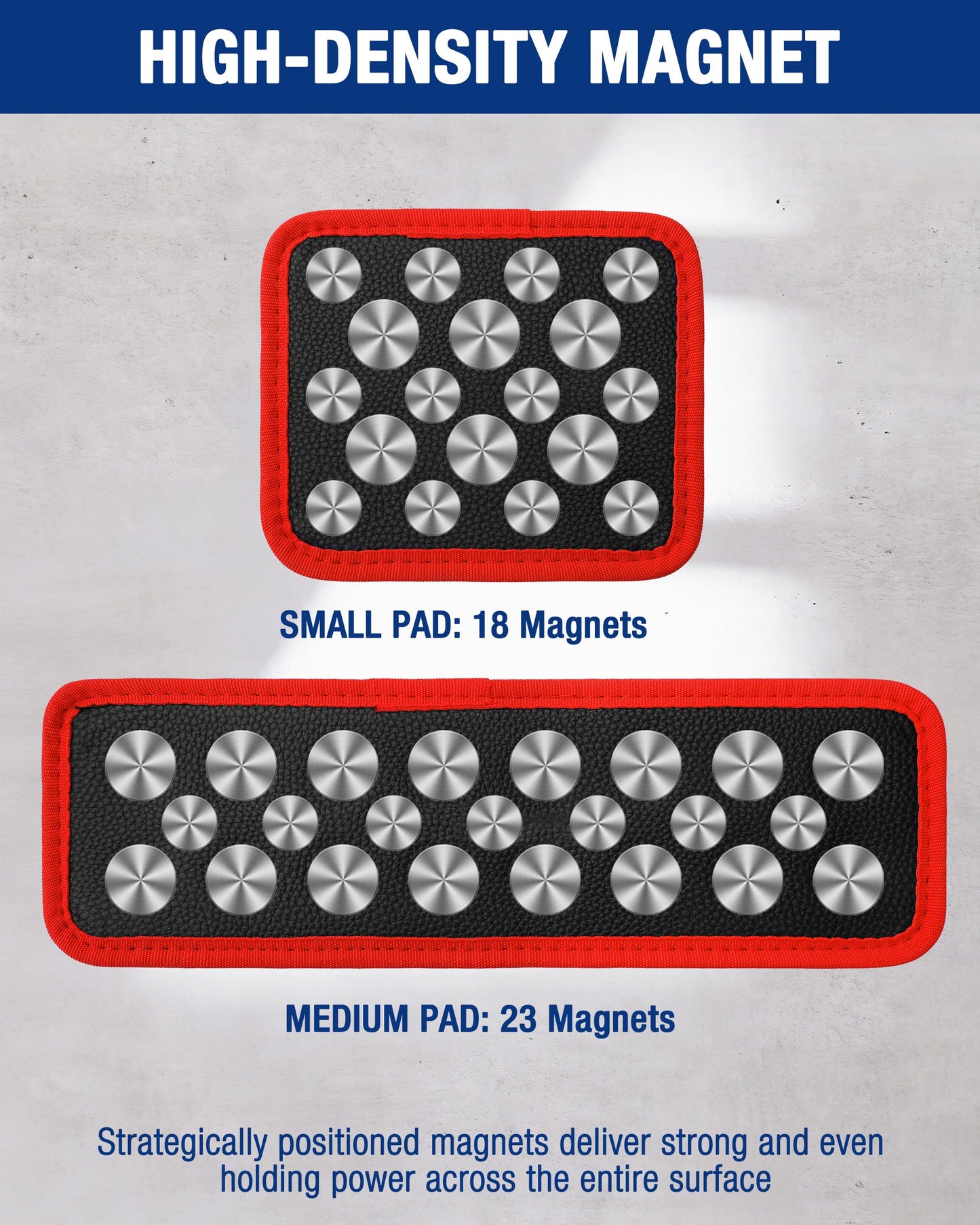 WORKPRO 2-Piece Magnetic Tool Mat, Flexible Magnetic Tool Holder Tray with PVC Surface for Garage, Workshop and Auto Repair