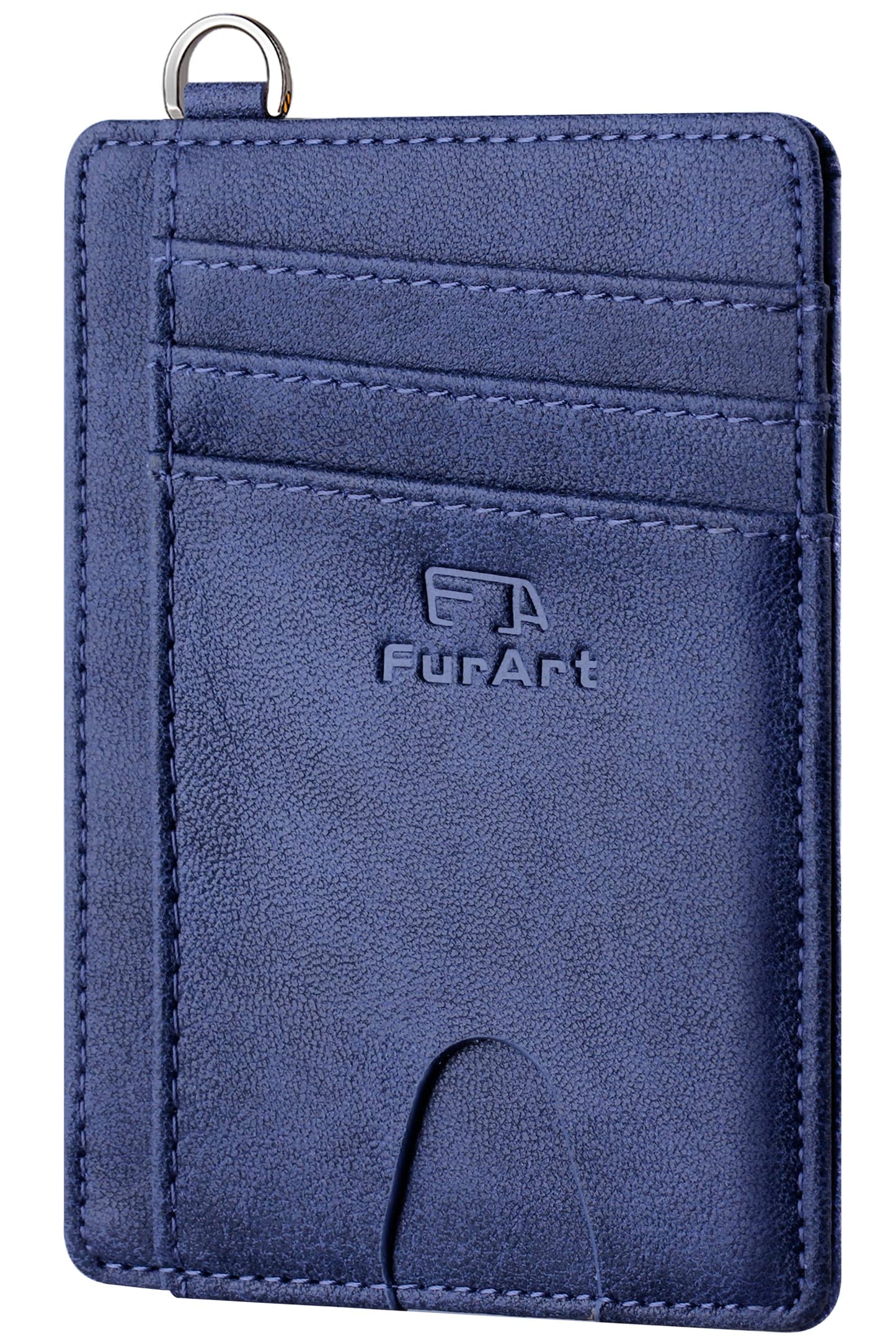 FurArt Slim Minimalist Wallet RFID Credit Card Holder for Men | slim minimalist compact rfid id window thin