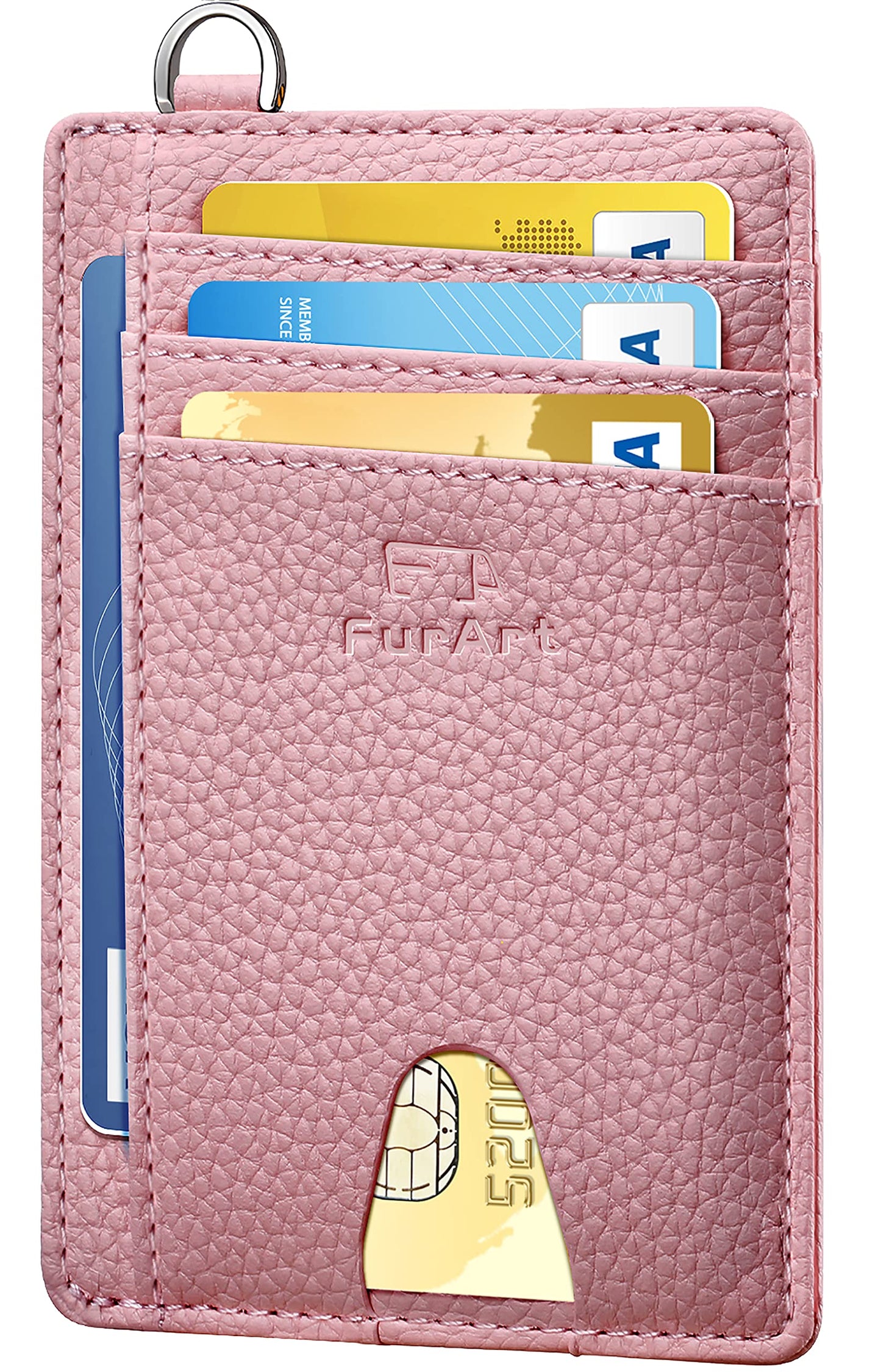 FurArt Slim Minimalist Wallet RFID Credit Card Holder for Men | slim minimalist compact rfid id window thin