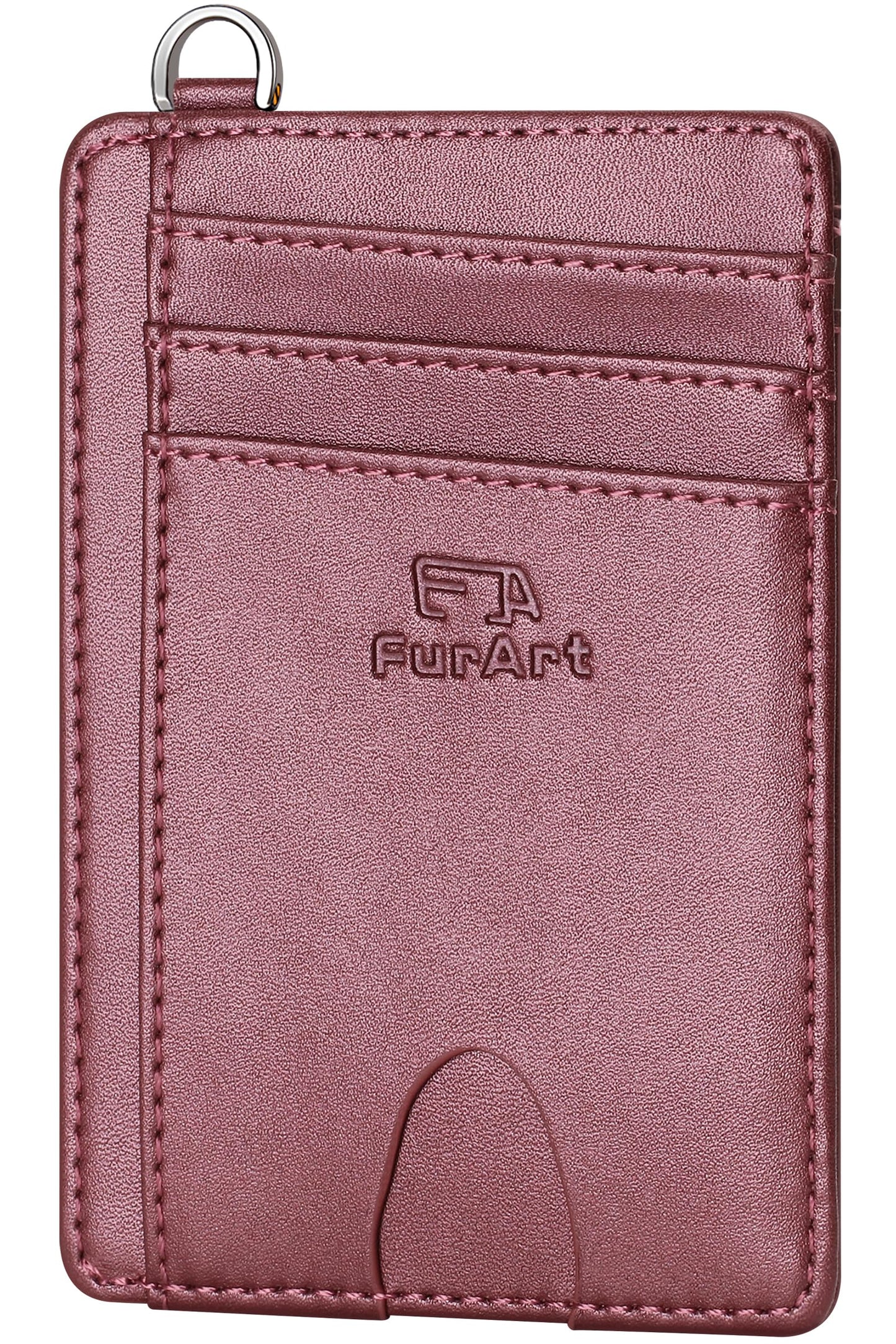 FurArt Slim Minimalist Wallet RFID Credit Card Holder for Men | slim minimalist compact rfid id window thin
