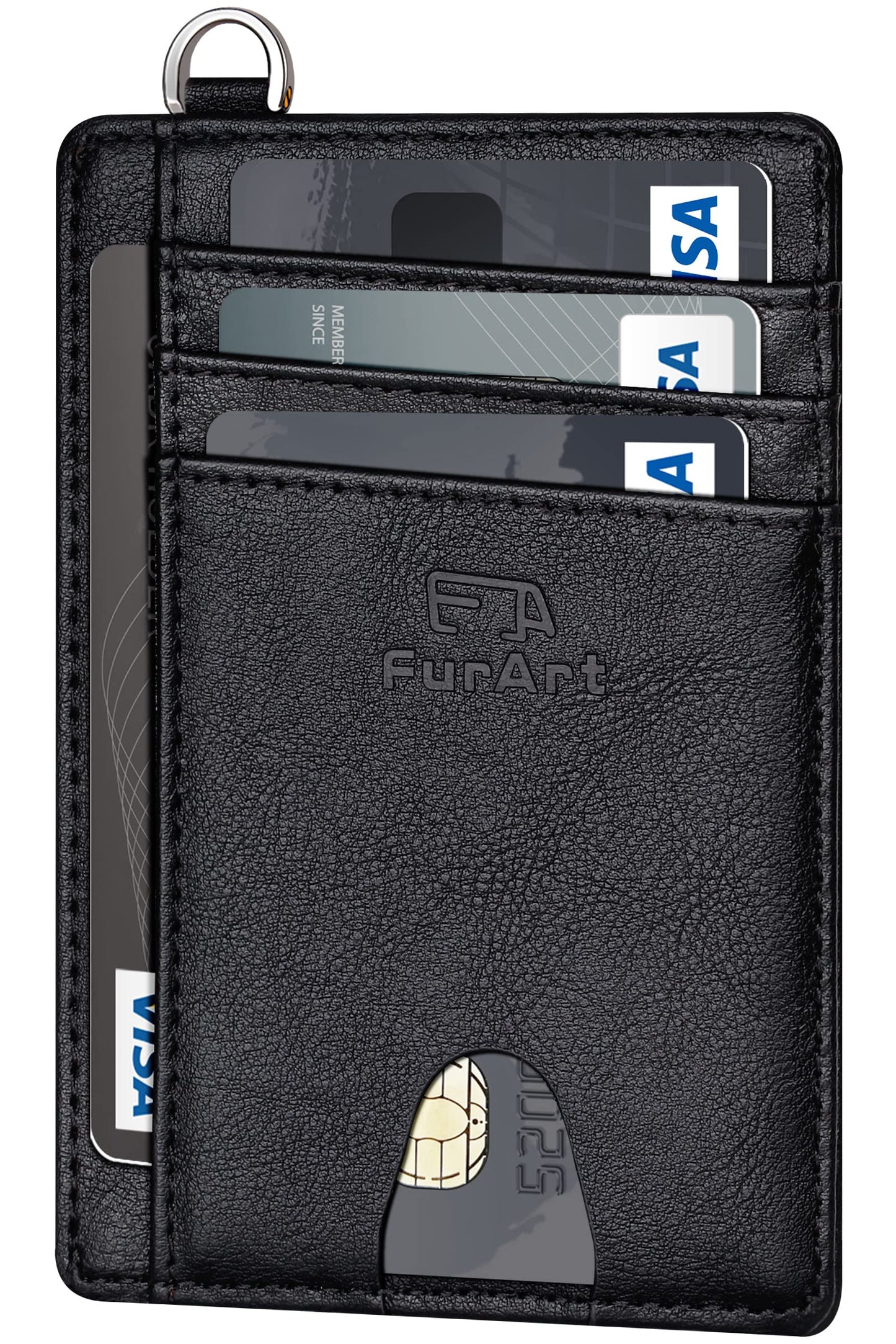 FurArt Slim Minimalist Wallet RFID Credit Card Holder for Men | slim minimalist compact rfid id window thin